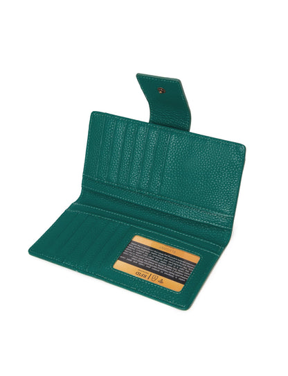 FAITH LEATHER TAB STYLE RFID WALLET- EMERALD- LOWER PRICE!