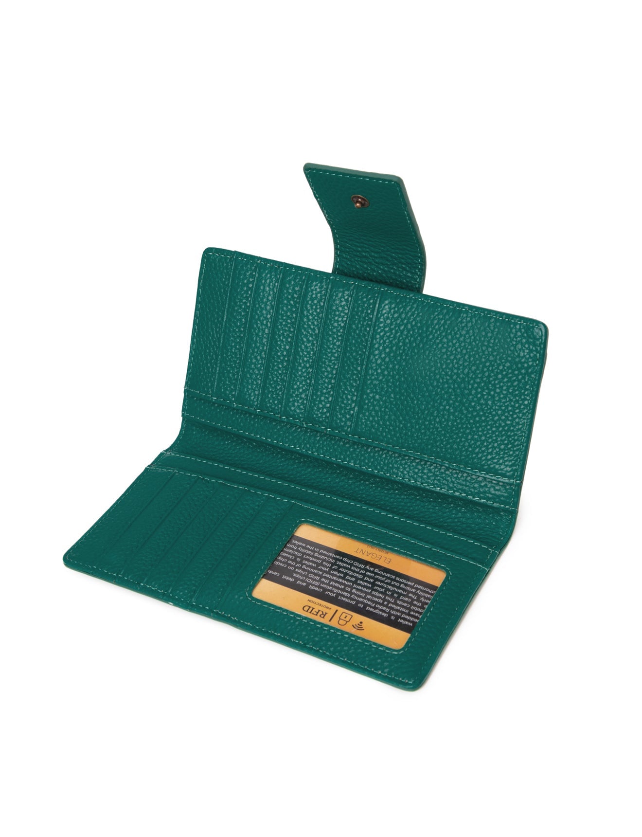 FAITH LEATHER TAB STYLE RFID WALLET- WE1-23-EMERALD-SALE