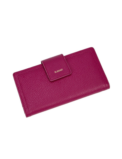 FAITH LEATHER TAB STYLE RFID WALLET- MAGENTA- LOWER PRICE!