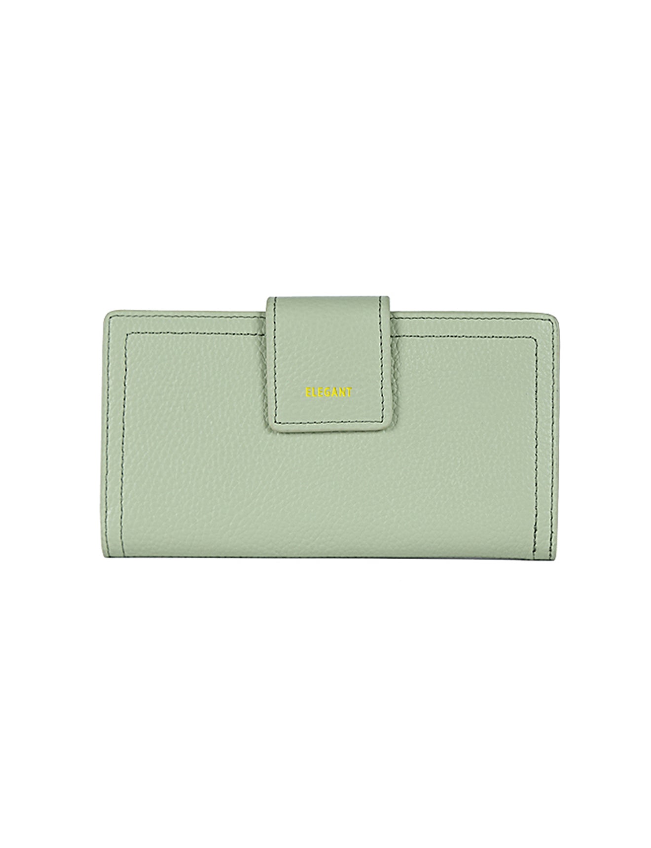 FAITH LEATHER TAB STYLE RFID WALLET- PISTACHIO-LOWER PRICE!