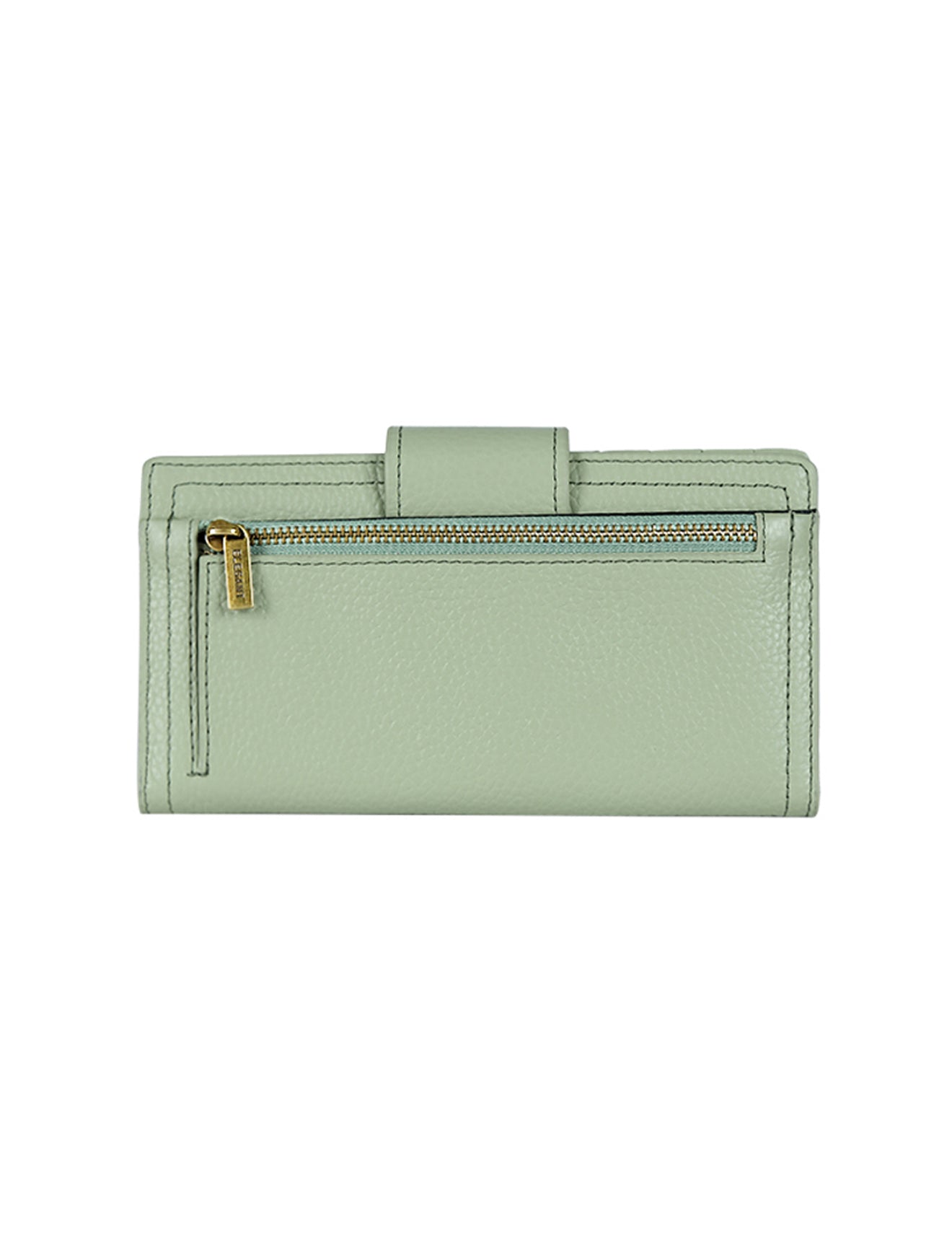 FAITH LEATHER TAB STYLE RFID WALLET- PISTACHIO-LOWER PRICE!