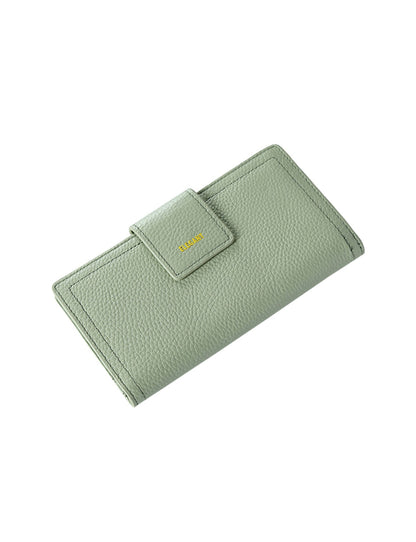 FAITH LEATHER TAB STYLE RFID WALLET- PISTACHIO-LOWER PRICE!