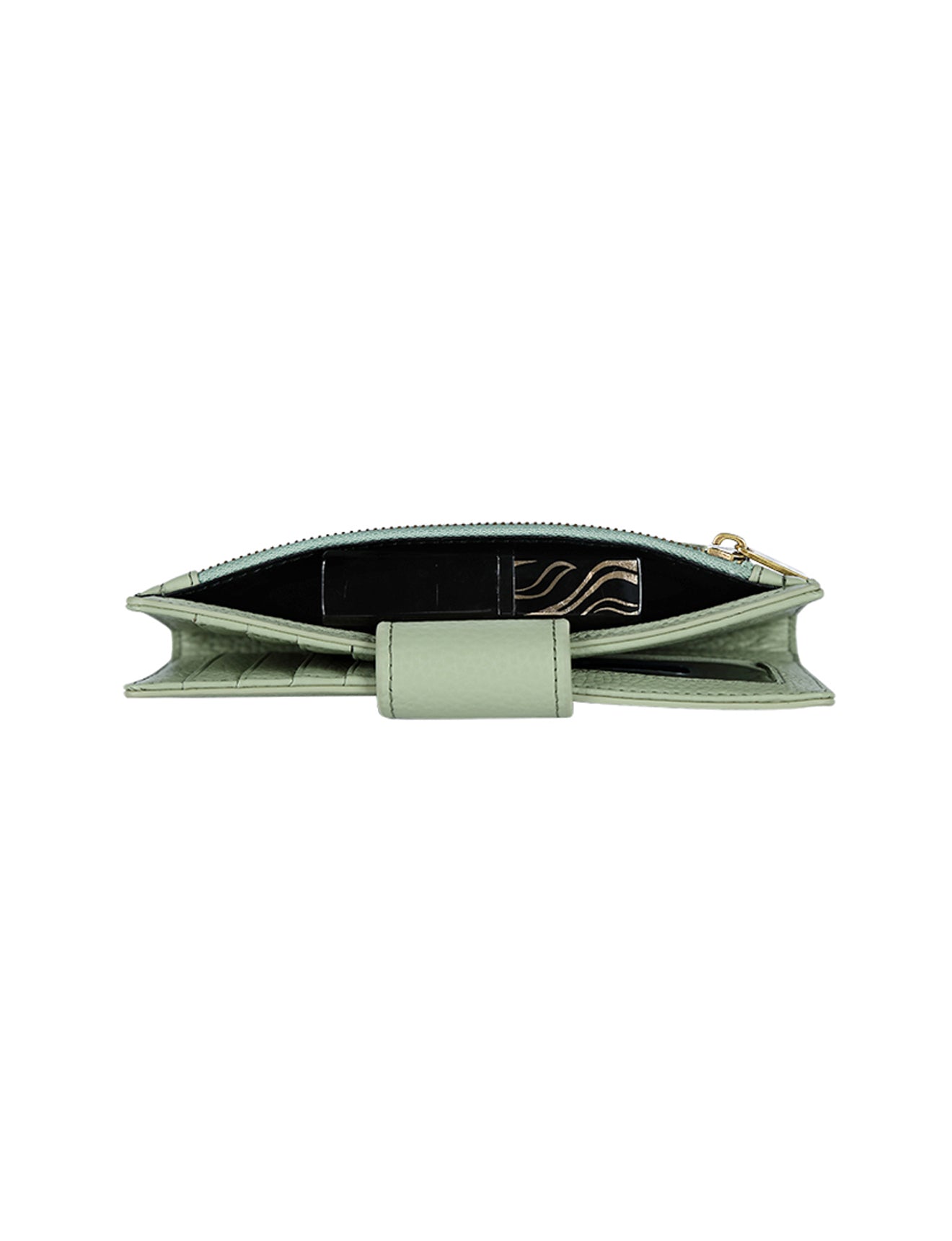 FAITH LEATHER TAB STYLE RFID WALLET- PISTACHIO-LOWER PRICE!