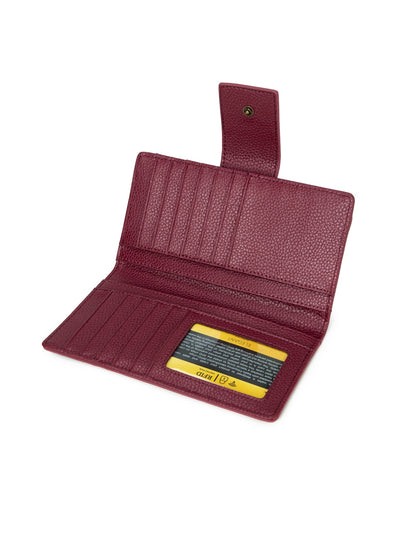 FAITH LEATHER TAB STYLE RFID WALLET- RED- LOWER PRICE!