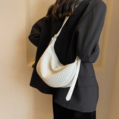 Woven Half Moon Bag