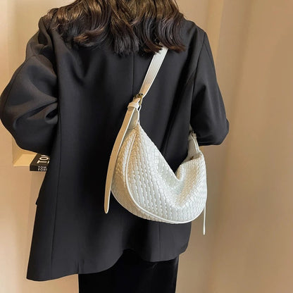 Woven Half Moon Bag