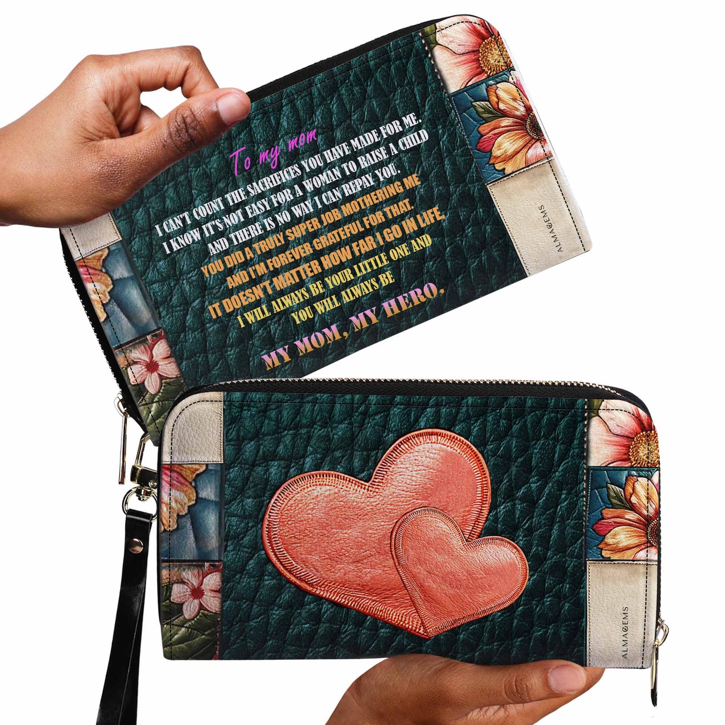 My Mom My Hero 2 - Women Leather Wallet - WLMES02