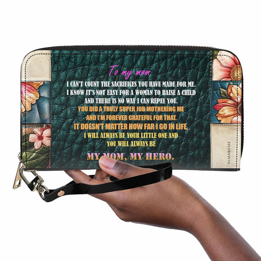 My Mom My Hero 2 - Women Leather Wallet - WLMES02