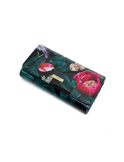 ABBEY LARGE PATENT LEATHER WALLET WITH RFID- WSF601