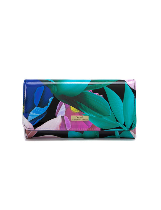 ANIKA LARGE  PATENT LEATHER WALLET WITH RFID- WSF901- SALE