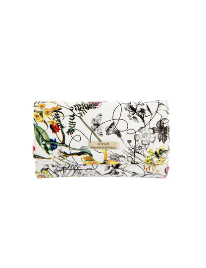 Botanics Medium Leather Wallet with RFID- Gold fitting detail