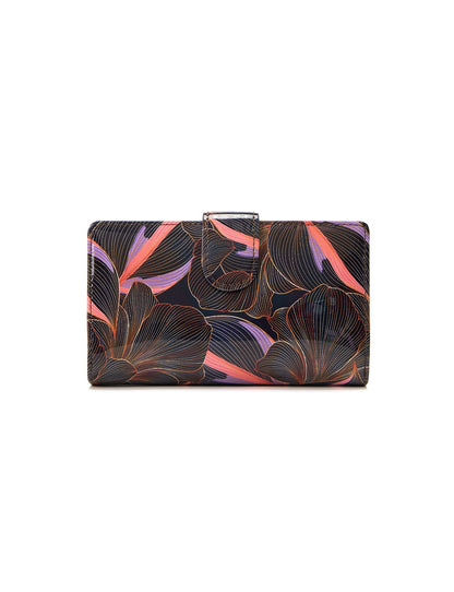 AMAL MEDIUM PATENT LEATHER WALLET WITH RFID- WSN9502- SALE