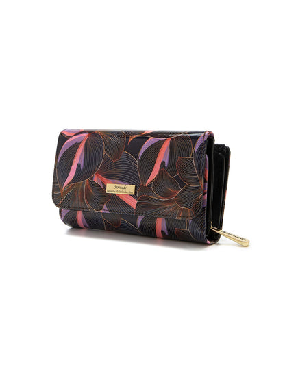 AMAL MEDIUM PATENT LEATHER WALLET WITH RFID- WSN9502