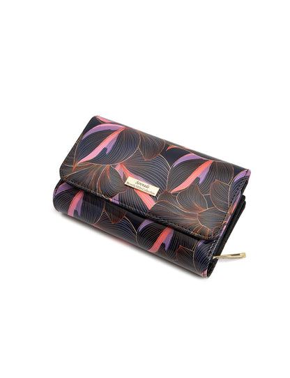 AMAL MEDIUM PATENT LEATHER WALLET WITH RFID- WSN9502