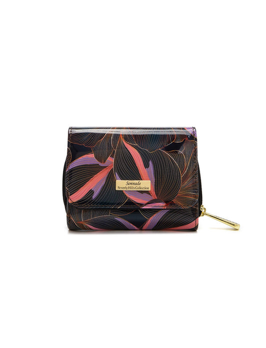 AMAL SML PATENT LEATHER WALLET WITH RFID- WSN9503