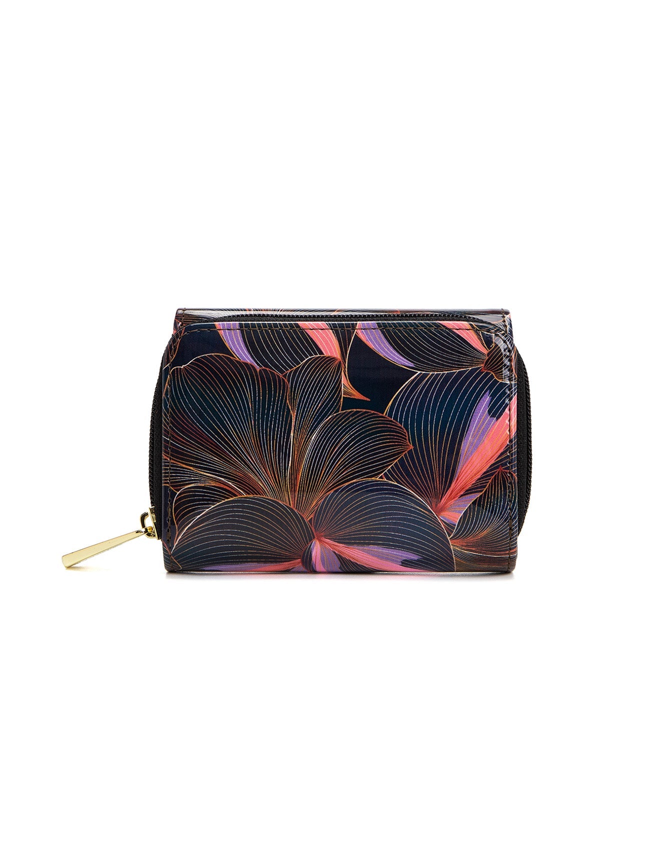 AMAL SML PATENT LEATHER WALLET WITH RFID- WSN9503- SALE