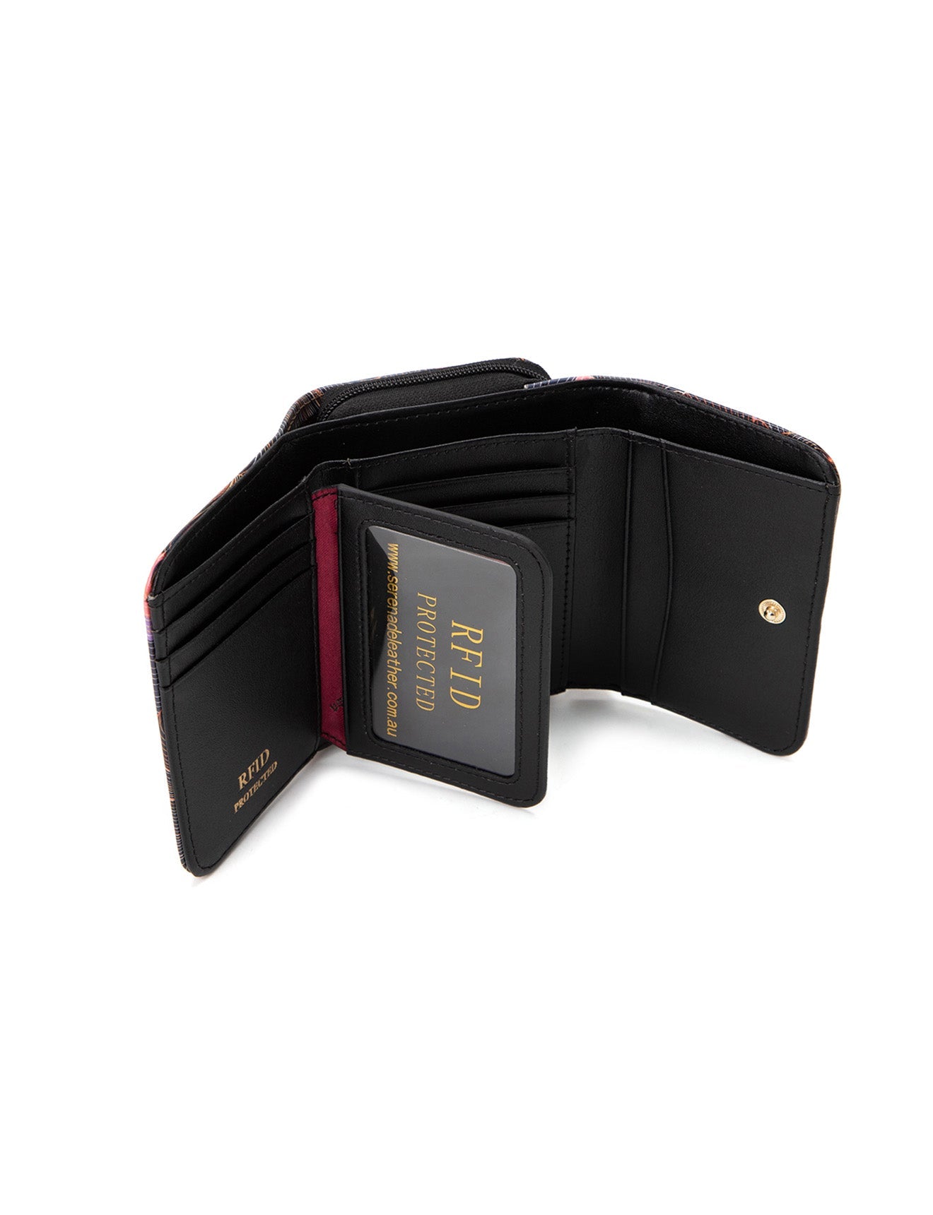 AMAL SML PATENT LEATHER WALLET WITH RFID- WSN9503