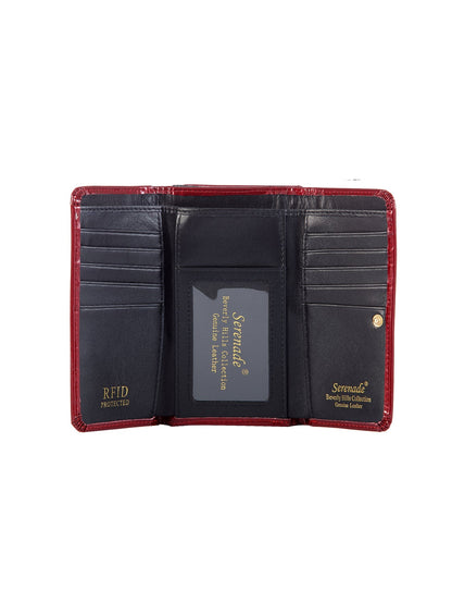 ALLURA MEDIUM PATENT LEATHER RFID WALLET -WSV102-CHR