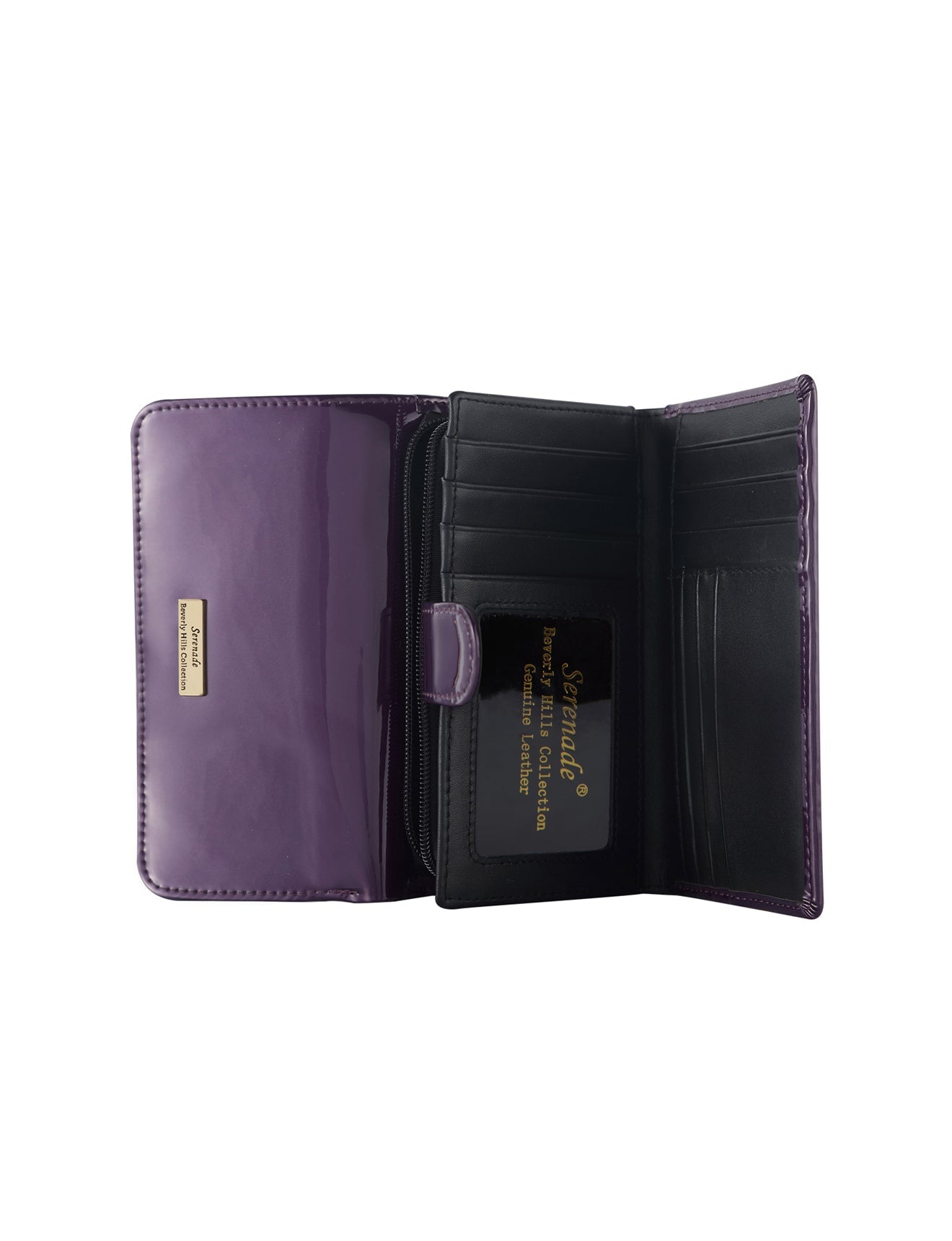 ALLURA MEDIUM PATENT LEATHER RFID WALLET -WSV102(G)-PUR