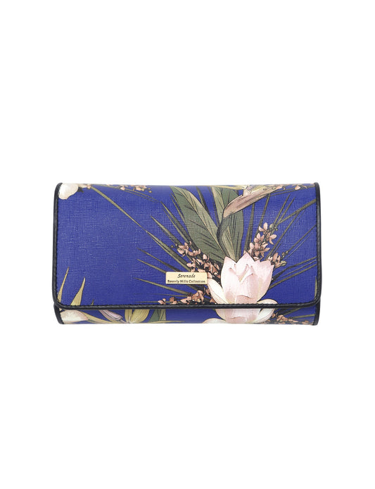 BLUE PARIDISE LARGE LEATHER WALLET