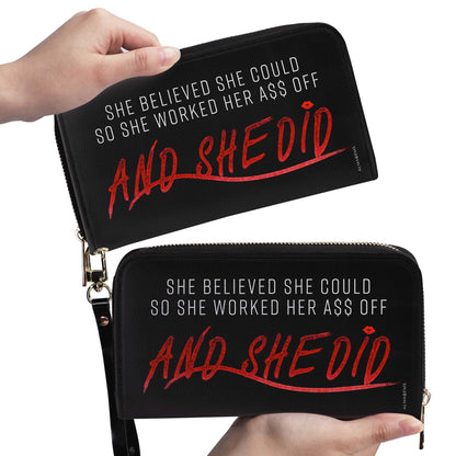 She Believed She Could - Women Leather Wallet - WW11