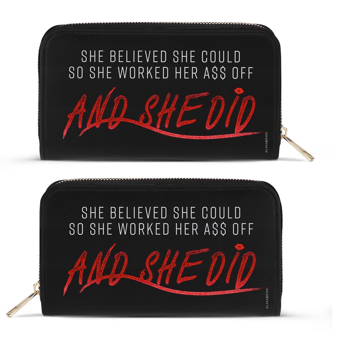 She Believed She Could - Women Leather Wallet - WW11