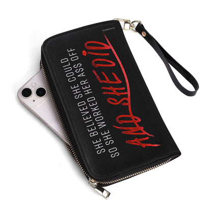 She Believed She Could - Women Leather Wallet - WW11