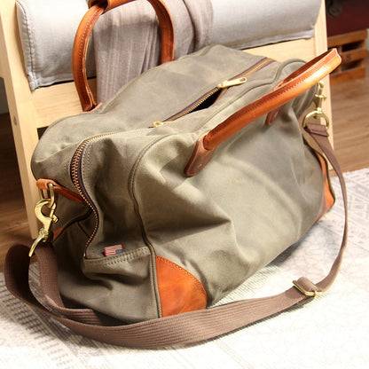 Rugged Explorer Waxed Canvas Duffle Bag