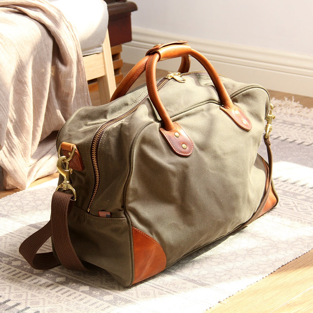 Rugged Explorer Waxed Canvas Duffle Bag