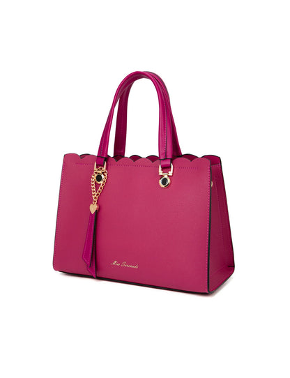 ADELAIDE VEGAN TRIPLE COMPARTMENT BAG- MAGENTA