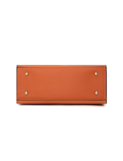 ADELAIDE VEGAN TRIPLE COMPARTMENT BAG- ORANGE