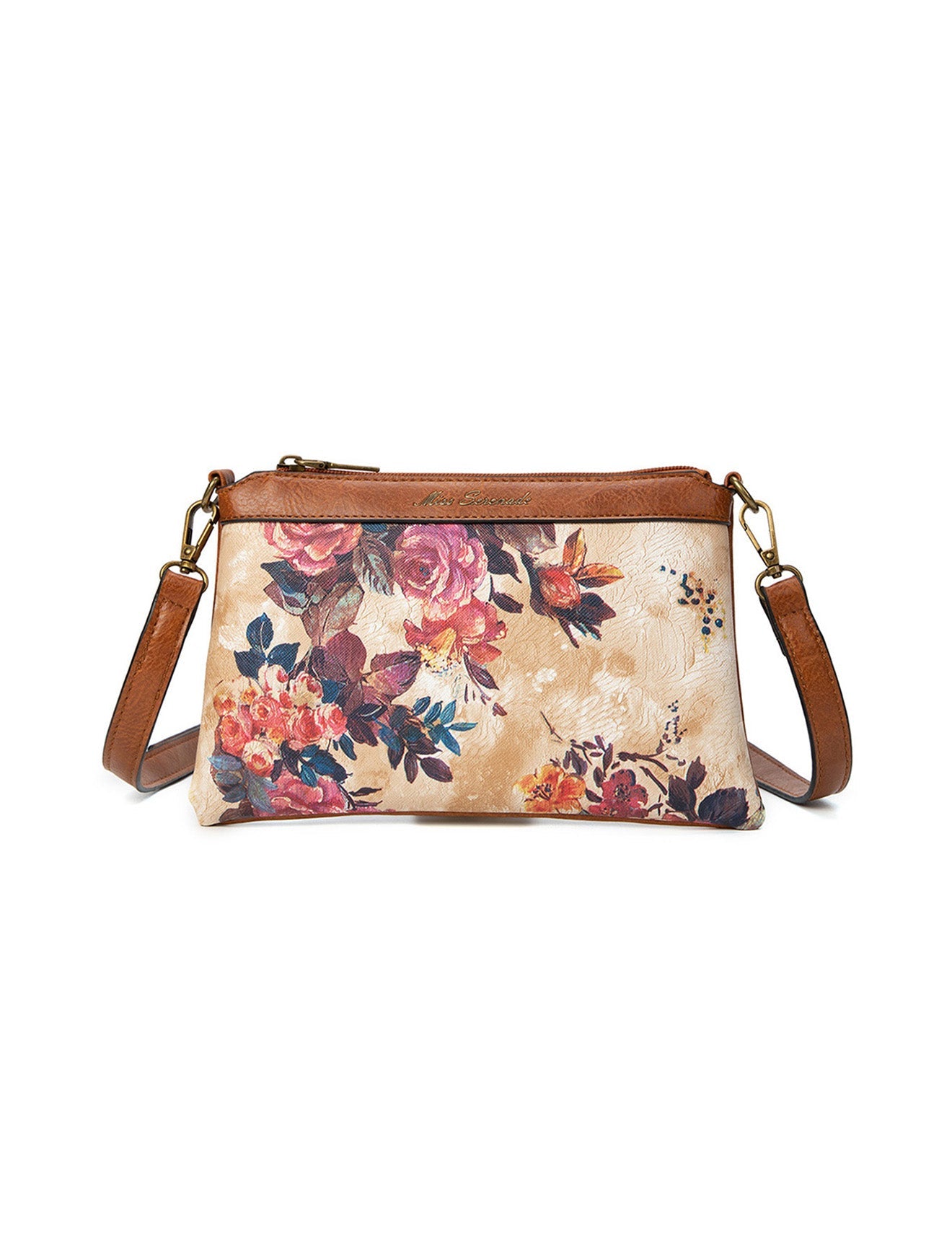 DAPHNE VEGAN FLORAL XBODY BAG- XB-2318