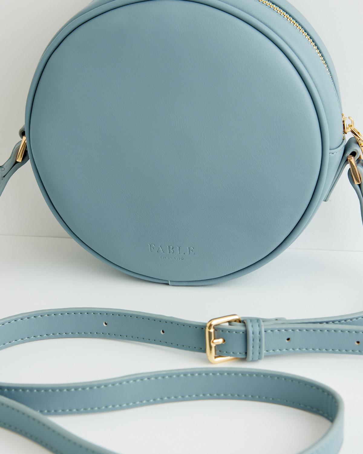 Chloe Circle Bag Bestickte Haselmaus Blau