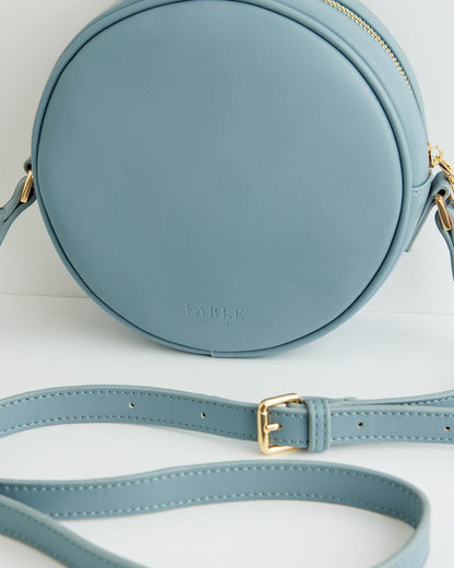 Chloe Circle Bag Bestickte Haselmaus Blau