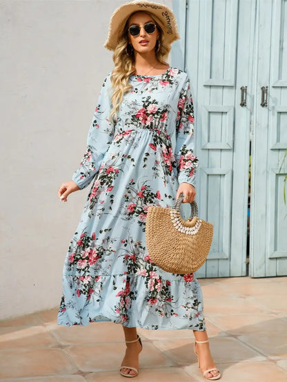 Floral Long Sleeve Maxi Dress