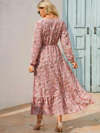 Bohemian Flowy Ruffle Long Dress