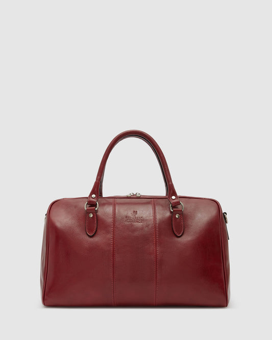 Albertis Piccolo Rot - Reisetasche aus Leder