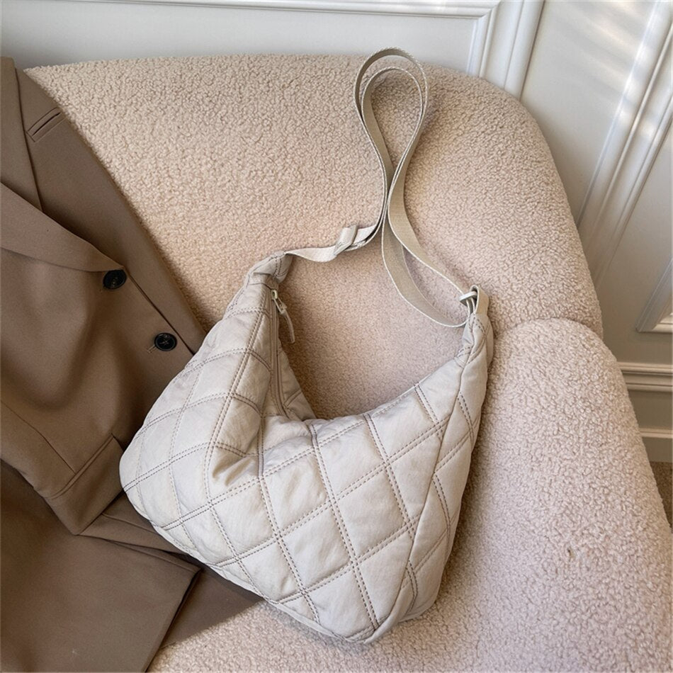 Olives Quilted Puffer Bag