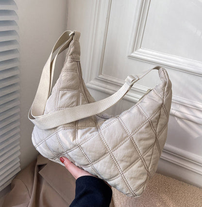 Olives Quilted Puffer Bag