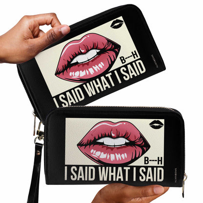 I Said What I Said - Women Leather Wallet - bis02WL