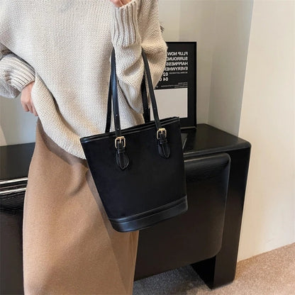 Vintage Suede Bucket Tote