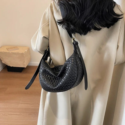 Woven Half Moon Bag