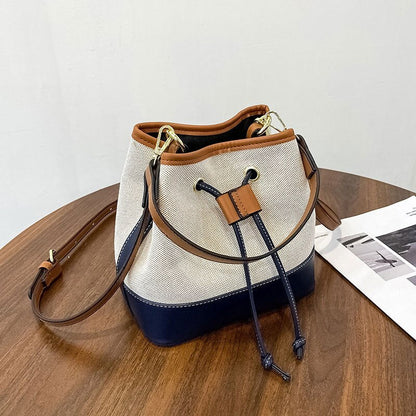 Vintage Canvas Bucket Bag