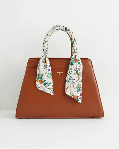 Botanical Pumpkin Tote- Tan