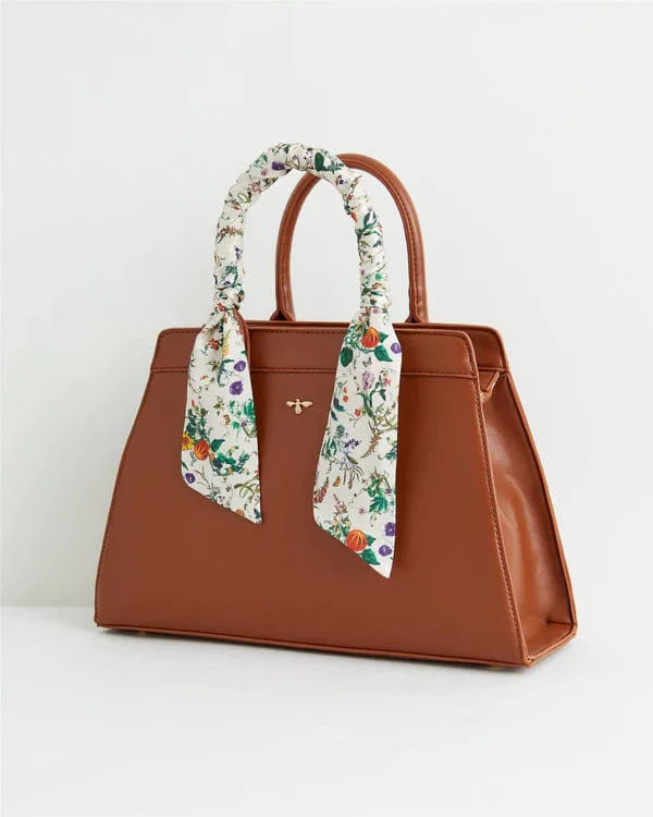 Botanical Pumpkin Tote- Tan