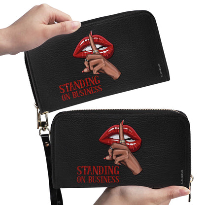 Standing On Business - Women Leather Wallet - business01WL