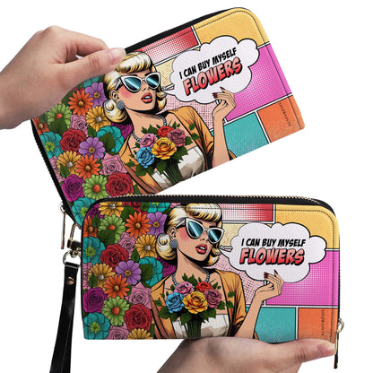 I Can Buy Myself Flowers - Women Leather Wallet - buyf03WL