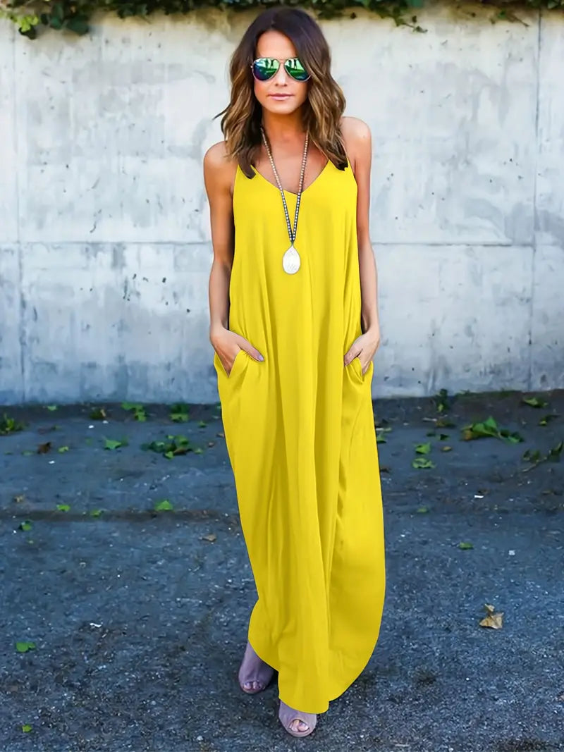 Solid Loose Cami Dress