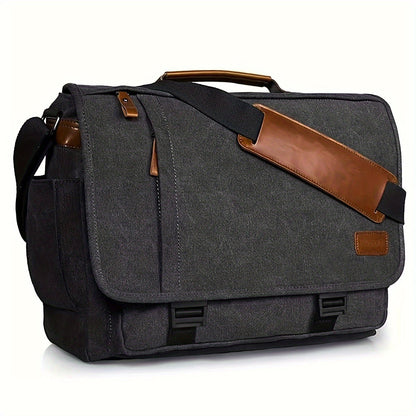 Large Capacity Canvas Messenger Laptop Bag