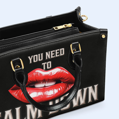 Calm Down - Personalized Custom Leather Handbag - calmdown03